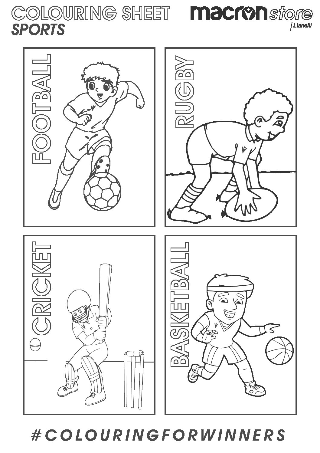 COLOURING_SHEET_SPORTS_LLANELLI Macron Sports Hub Llanelli
